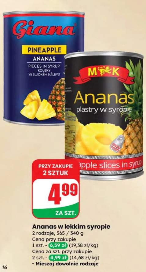 ananas w puszce
